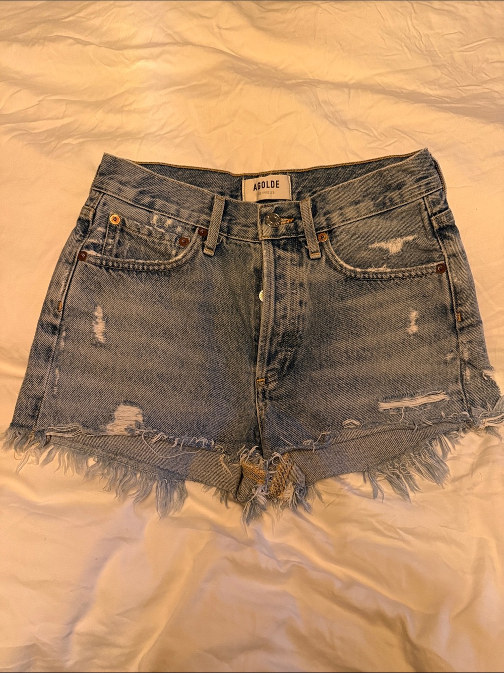 AGOLDE Parker short High-Rise Denim Shorts